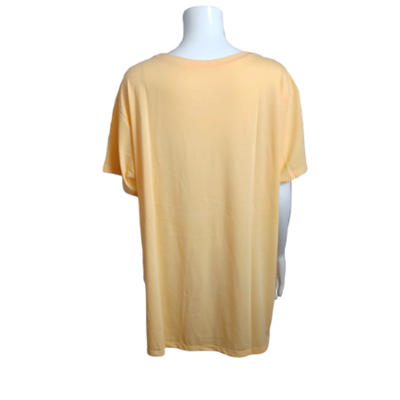 TORRID SIZE 4 RELAXED TEE - SIGNATURE JERSEY SUMMER YELLOW SIZE 26, 4X - Picture 2 of 4